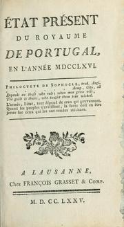 Cover of: État présent du royaume de Portugal, en l'année MDCCLXVI. by Charles François Du Périer Dumouriez