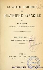 Cover of: La valeur historique du quatrième Évangile