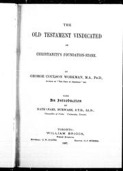 Cover of: The Old Testament vindicated as Christianity's foundation stone
