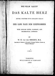 Cover of: Das kalte Herz by Wilhelm Hauff