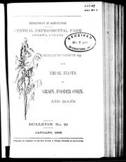 Cover of: Results obtained in 1897 from trials plots of grain, fodder corn, and roots by William Saunders