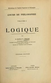 Cover of: Logique.