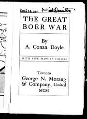 Cover of: The great Boer war by Arthur Conan Doyle