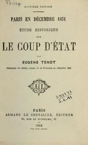 Cover of: Paris en décembre 1851 by Eugène Ténot