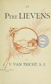 Cover of: Le père Lievens