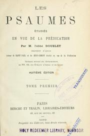 Cover of: Les psaumes, étudiés en vue de la prédication.