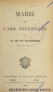 Cover of: Marie et l'ame chrétienne