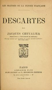 Cover of: Descartes by Jacques Chevalier