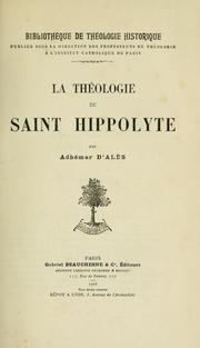 Cover of: La théologie de saint Hippolyte