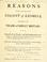 Cover of: Reasons for establishing the colony of Georgia