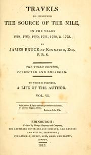 Cover of: Travels to discover the source of the Nile by Bruce, James