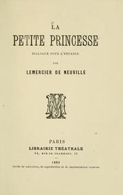 Cover of: La petite princesse: dialogue pour L'enfance