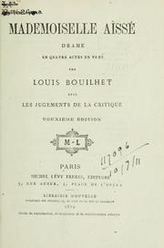 Cover of: Mademoiselle Aïssé by Louis Bouilhet