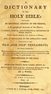 Cover of: A dictionary of the Holy Bible | Wood, James