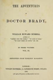 Cover of: The adventures of Doctor Brady by Sir William Howard Russell