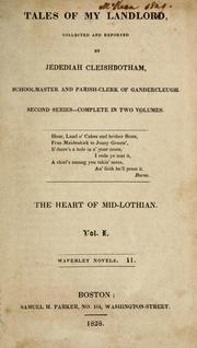 Cover of: Tales of my landlord. by Sir Walter Scott