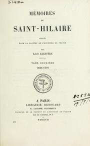 Cover of: Mémoires de Saint-Hilaire