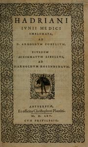 Cover of: Hadriani Iunii medici Emblemata