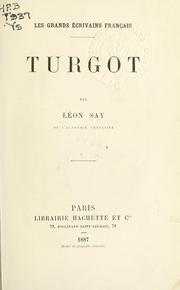 Cover of: Turgot.