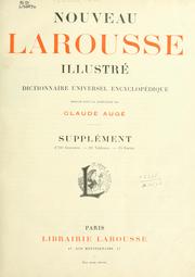 Cover of: Nouveau Larousse illustré - Supplement (1906) by Pierre Larousse
