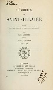Cover of: Mémoires de Saint-Hilaire