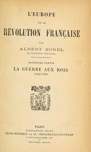 Cover of: L' Europe et la révolution française. by Albert Sorel