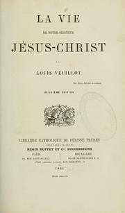 Cover of: vie de Notre Seigneur Jésus-Christ