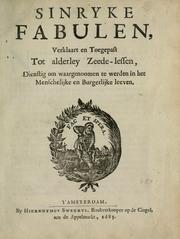 Cover of: Sinryke fabulen by Pieter de la Court