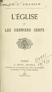 Cover of: L' Église et les derniers serfs.