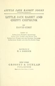 Cover of: Little Jack Rabbit and Chippy Chipmunk. by David Cory