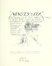 Cover of: Ninety-six: a calendar for the year 1896 with sketches of some Canadian water-ways and appropriate selections from Canadian writers.