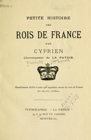 Cover of: Petite histoire des rois de France