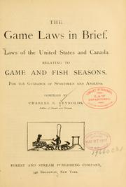 Cover of: The game laws in brief. by Charles B. Reynolds