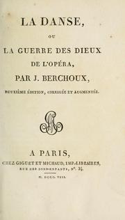 Cover of: La danse by J. de Berchoux