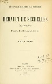 Cover of: Un épicurien sous la Terreur; Hérault de Séchelles by Émile Dard