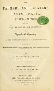 Cover of: The farmer's and the planter's encyclopædia of rural affairs by G. Emerson