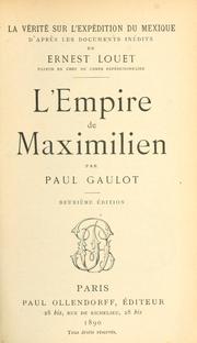 Cover of: L' empire de Maximilien