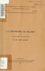 Cover of: La Seigneurie de Sillery et les Hurons de Lorette.