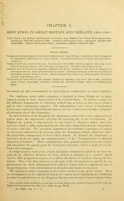 Cover of: Education in Great Britain and Ireland, 1904-1906