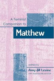 Cover of: A Feminist Companion To Matthew (Feminist Companion to the New Testament and Early Christian)