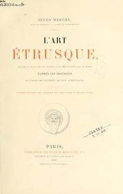 Cover of: L' art étrusque