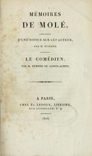 Cover of: Mémoires de Molé: précédés d'une notice sur cet acteur