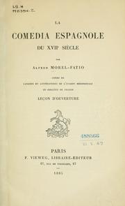 Cover of: La comedia espagnole du XVIIe siècle