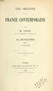 Cover of: Les origines de la France contemporaine: La Révolution