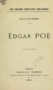 Cover of: Edgar Poe