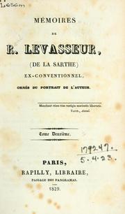 Cover of: Mémoires. by René Levasseur