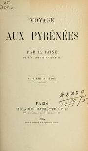 Cover of: Voyage aux Pyrénées. by Hippolyte Taine