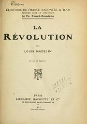 Cover of: La Révolution.