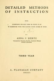 Cover of: Detailed methods of instruction by Adda Patterson Werz