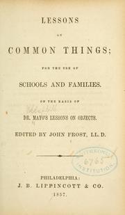 Cover of: Lessons on common things by Elizabeth Mayo